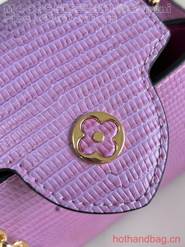 Louis Vuitton Capucines Mini Lizard print N81209 Light purple