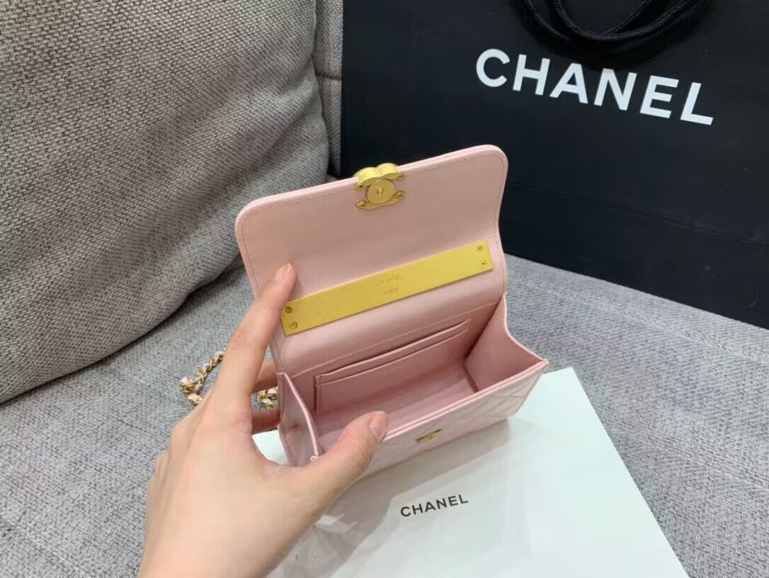 CHANEL 22B Kelly Top Handle Bag AP2945Y Pink