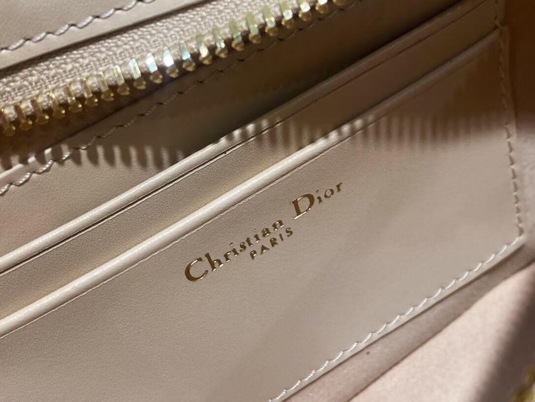 Dior CD SIGNATURE MINI BAG Beige Calfskin with Embossed CD Signature C02229A