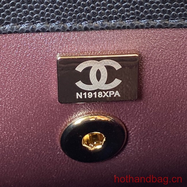 Chanel flap bag with top handle 92990 black