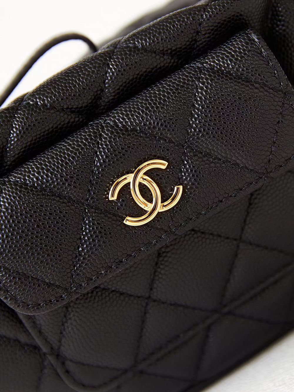 Chanel Caviar Quilted Polly Pocket AP3467 Black