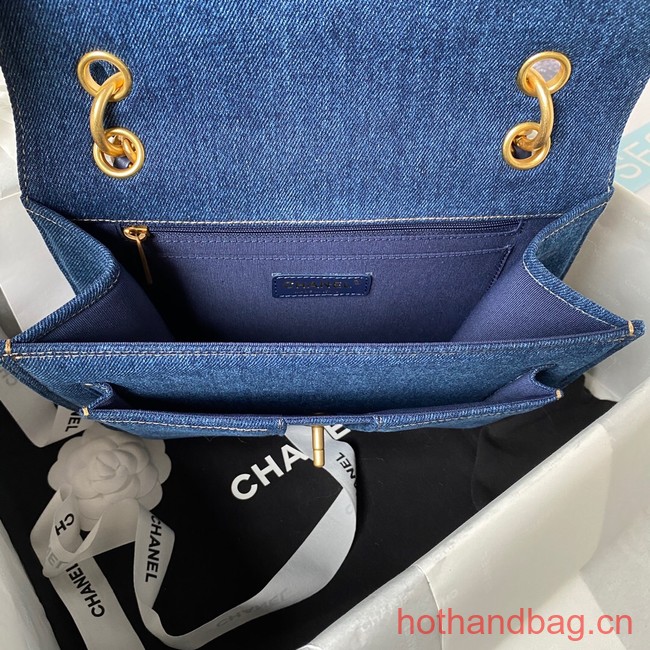 CHANEL Backpack Denim AP4031 Blue