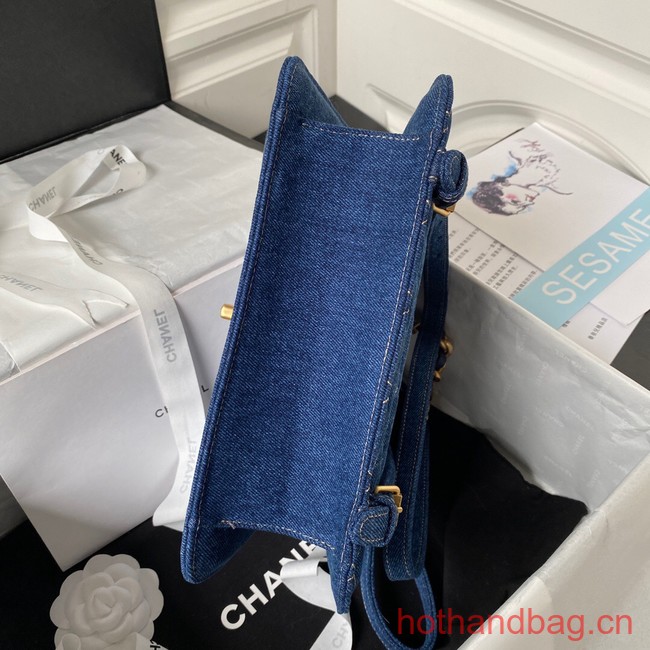 CHANEL Backpack Denim AP4031 Blue