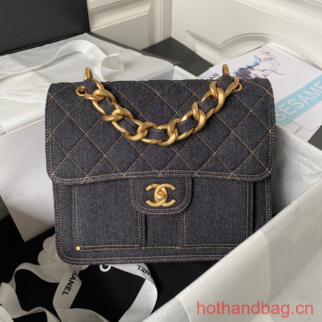 CHANEL Backpack Denim AP4031 Royal Blue