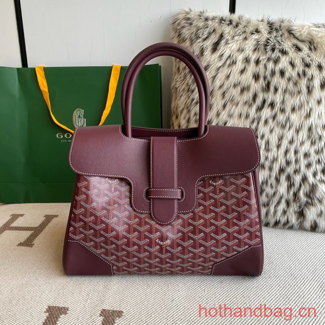 Goyard Calfskin Leather Tote Bag 20300 Wine