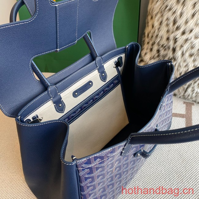 Goyard Calfskin Leather Tote Bag 20300 dark blue