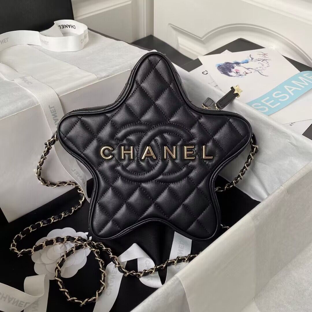 Chanel 24C Original Leather Star Bag AS4579 Black