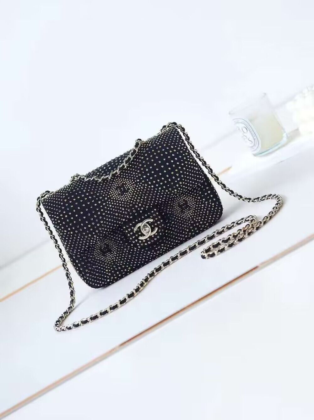 Chanel SMALL FLAP BAG AS3965 Diamond Grey