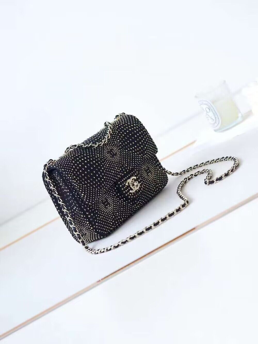 Chanel SMALL FLAP BAG AS3965 Diamond Grey