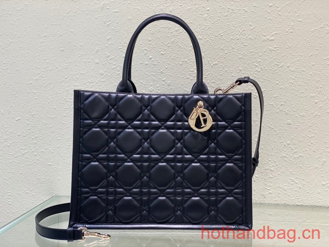 MEDIUM DIOR BOOK TOTE Black Calfskin M1296ZG