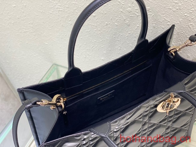 MEDIUM DIOR BOOK TOTE Black Calfskin M1296ZG