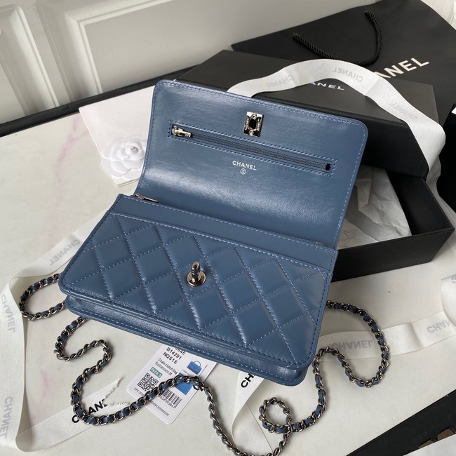 Chanel WALLET ON CHAIN AP3645 BLUE