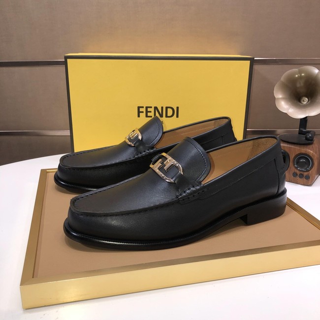 Fendi Mens FF Squared leather loafers 93833-1