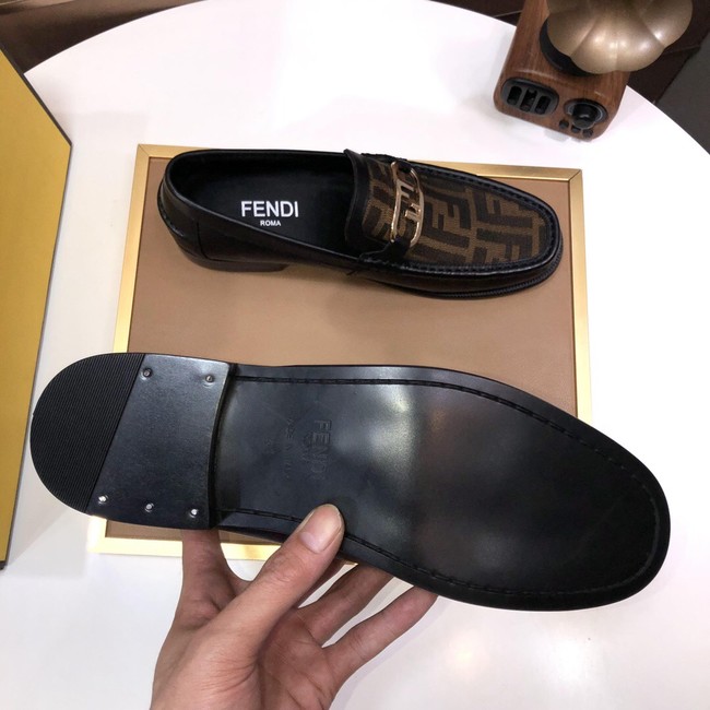 Fendi Mens FF Squared leather loafers 93833-3