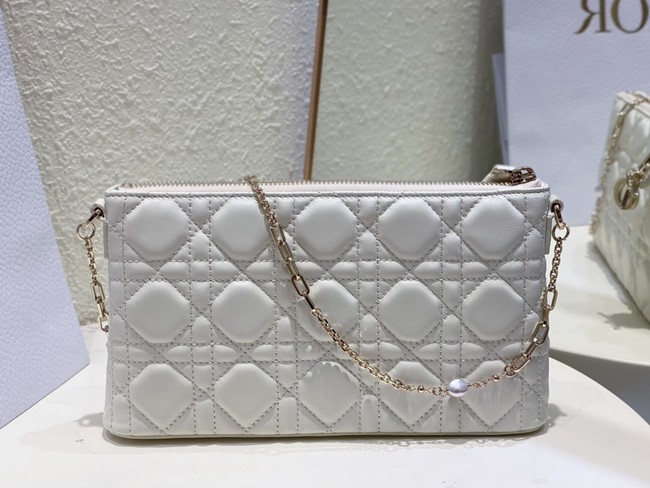 MISS DIOR MIDI MINI BAG white Cannage Lambskin S6006ONM