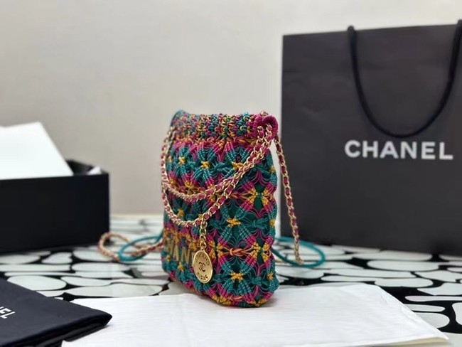 CHANEL 22 MINI HANDBAG AS3980 Rainbow