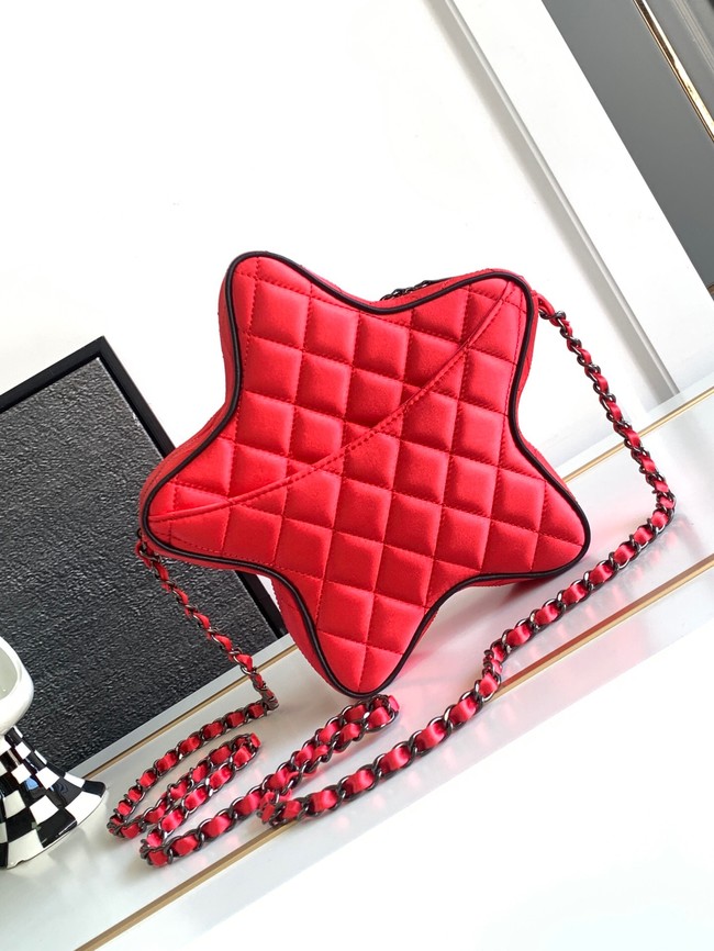 Chanel 24C Star Bag Satin AS4579 red