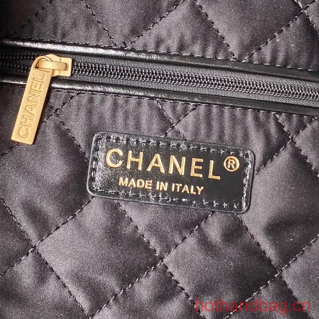 CHANEL 22 HANDBAG Calfskin & Gold-Tone Metal AS3261 black 