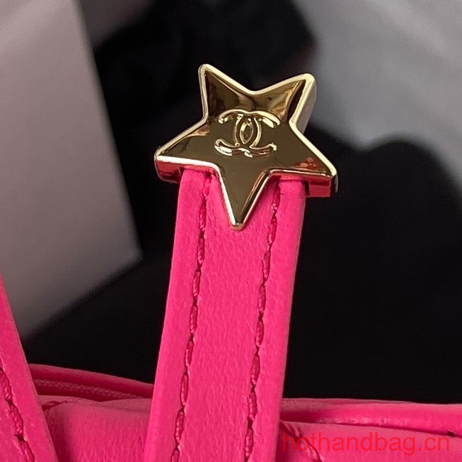 CHANEL STAR HANDBAG AS4579 & Gold-Tone Metal Fuchsia