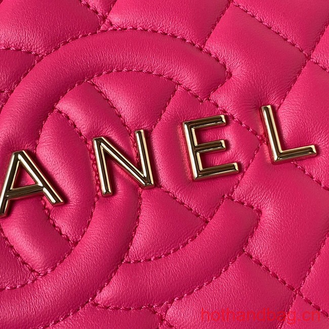 CHANEL STAR HANDBAG AS4579 & Gold-Tone Metal Fuchsia