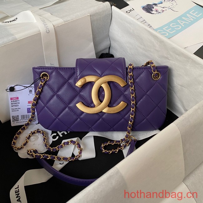 Chanel BAGUETTE BAG AS4611 Purple