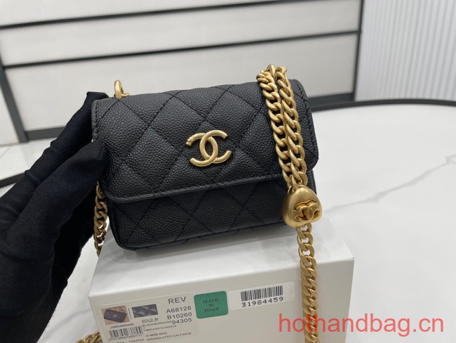 Chanel NANO CLUTCH WITH CHAIN A68128 black