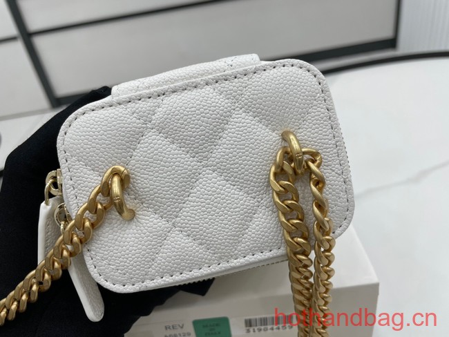 Chanel NANO CLUTCH WITH CHAIN A68129 white