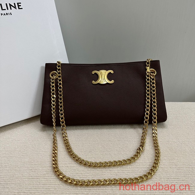 Celine MEDIUM NEWSPAPER BAG IN SUPPLE CALFSKIN 114253 Wine