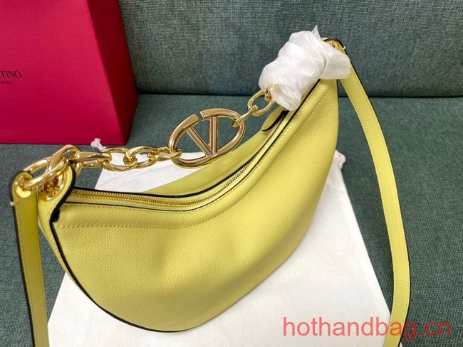 VALENTINO Vlogo Moon small leather HOBO bag chain N08J yellow