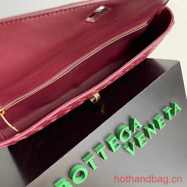 Bottega Veneta Long Clutch Andiamo With Handle 741511 Barolo