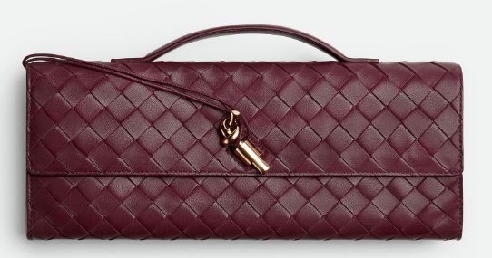 Bottega Veneta Long Clutch Andiamo With Handle 741511 Barolo