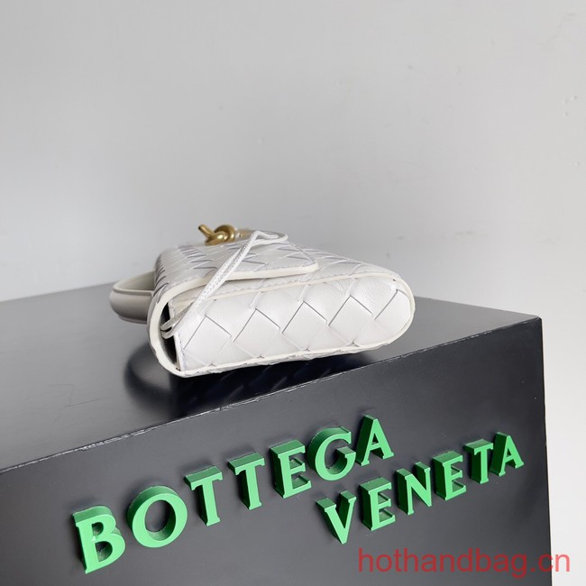 Bottega Veneta Long Clutch Andiamo With Handle 741511 white