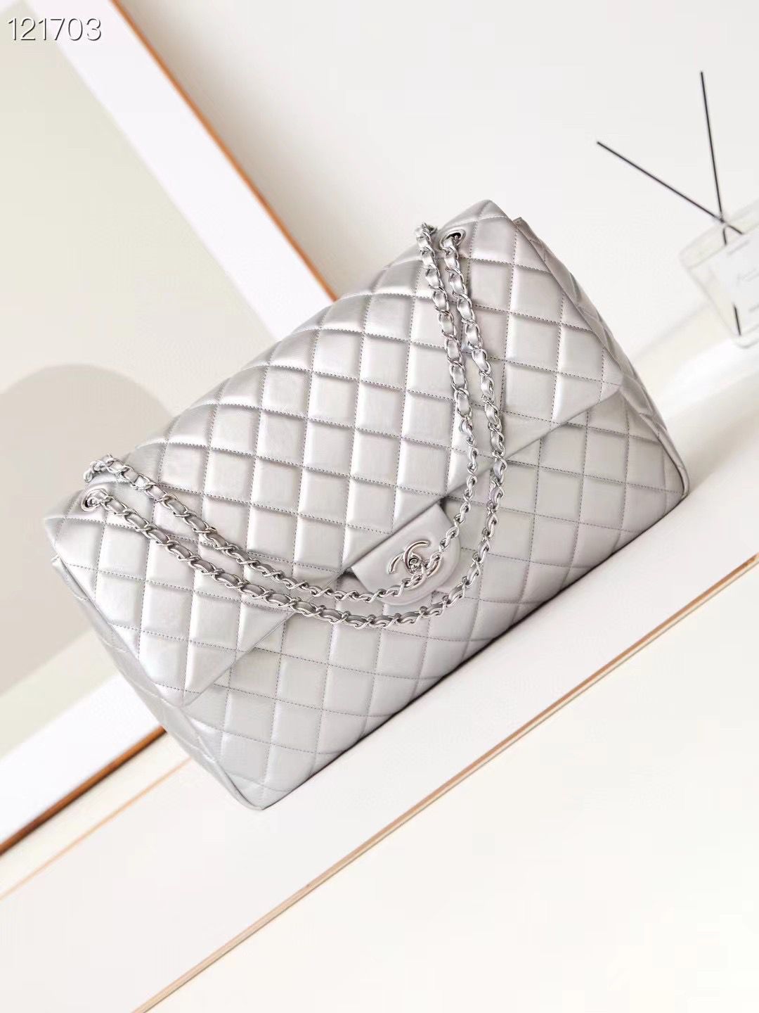 Chanel LARGE 2.55 HANDBAG AS4661 Silver