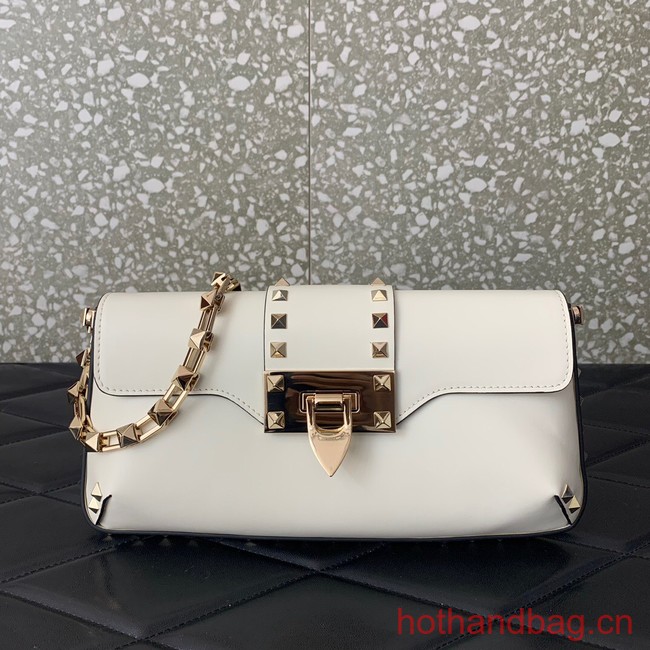 VALENTINO Rockstud 23 smooth calfskin bag 0M77Q white