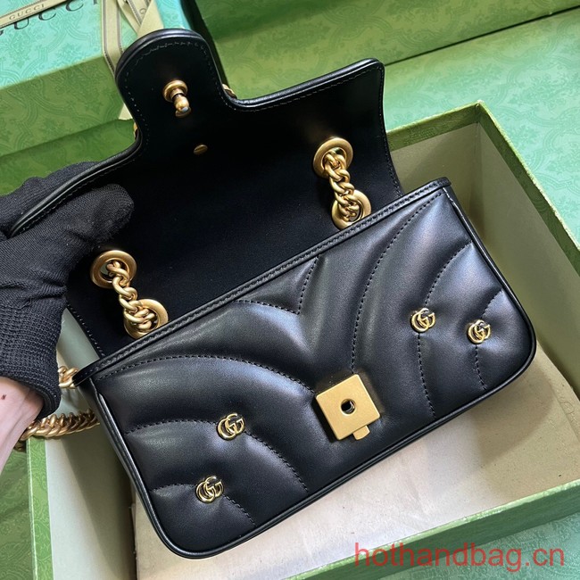 GUCCI GG MARMONT MINI SHOULDER BAG 446744 black