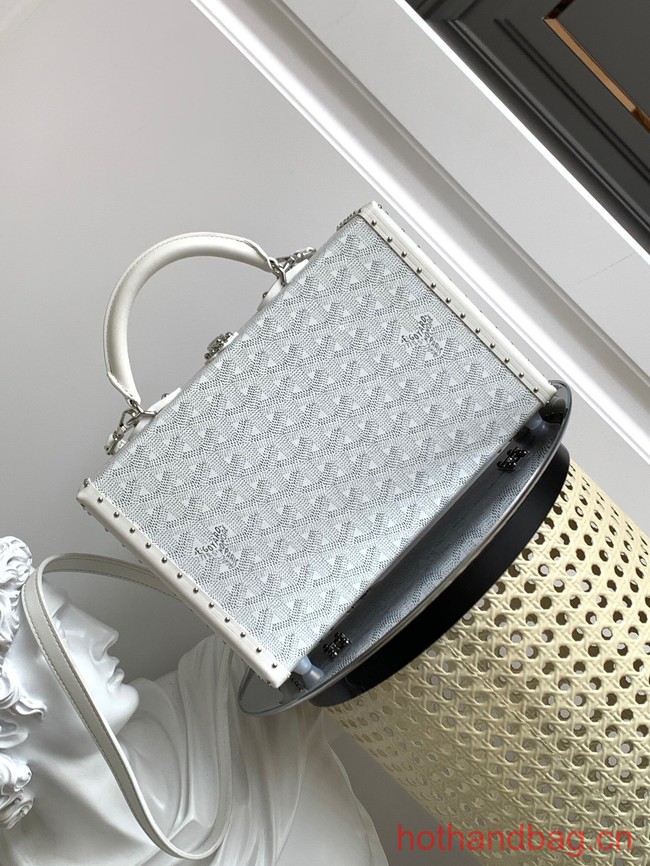 Goyard Calfskin Leather Tote Bag 20301 Silver