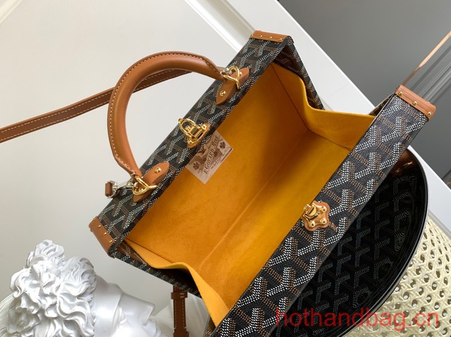 Goyard Calfskin Leather Tote Bag 20301 black&brown