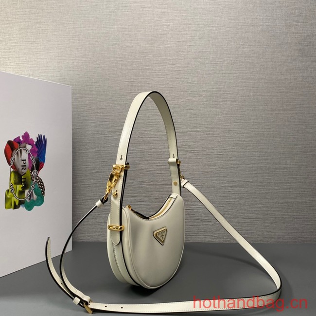 Prada leather shoulder bag 1BC199 white