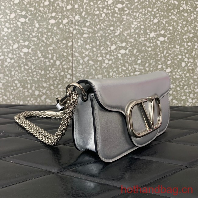 VALENTINO V logo MINI LOCO sheepskin bags B0L97 silver