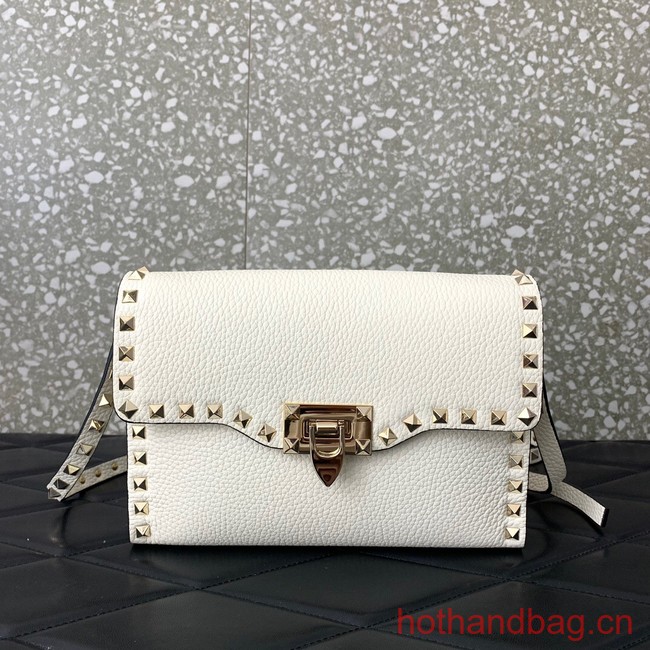 VALENTINO GARAVANI Loco Calf leather bag 0322 White