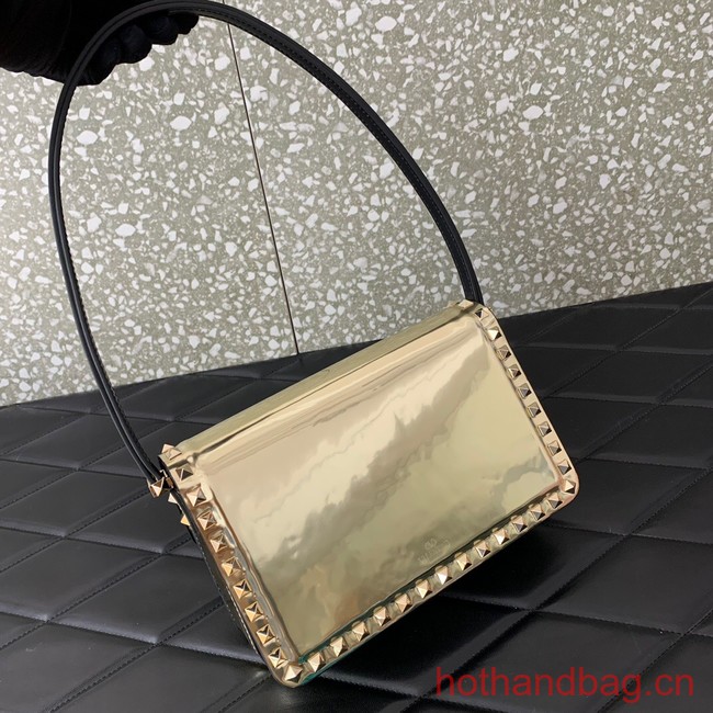 VALENTINO GARAVANI ROCKSTUD23 calfskin bag AZS098 Champagne