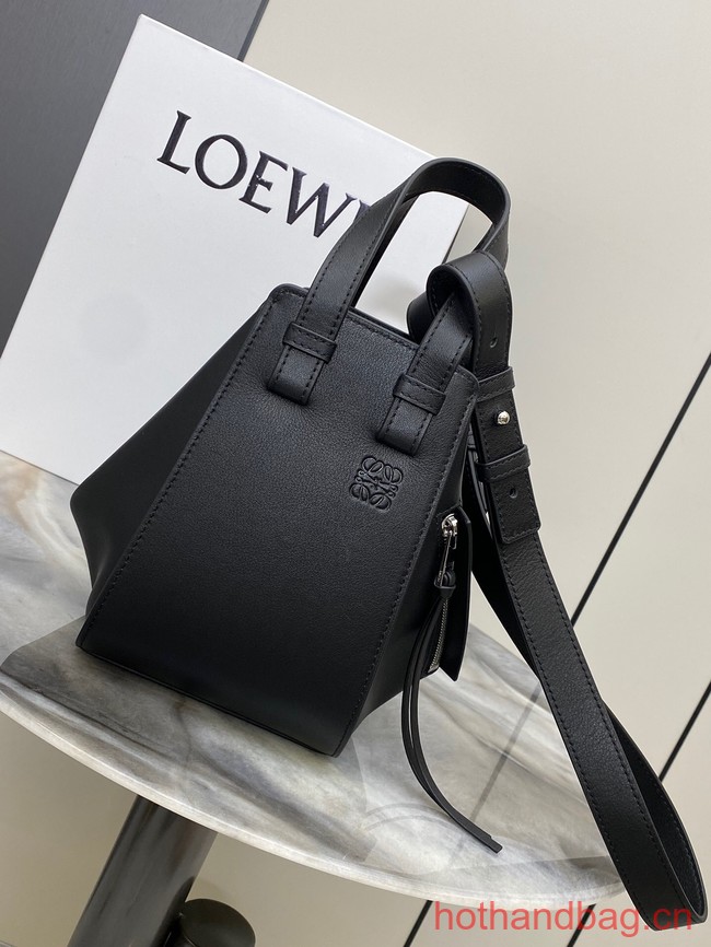 Loewe Classic Satin cow leather Hammock bag 96553 black