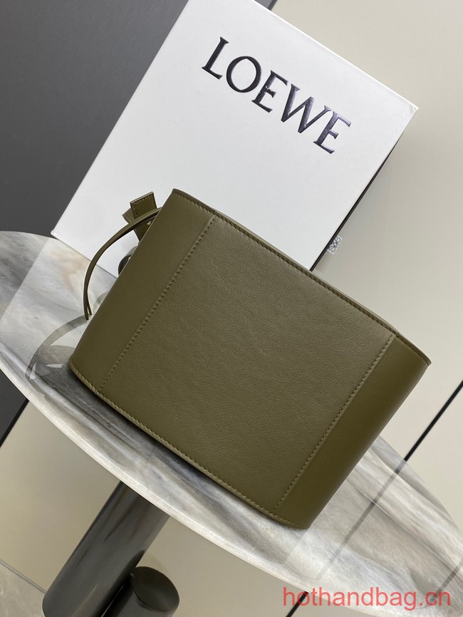 Loewe Classic Satin cow leather Hammock bag 96553 dark green 