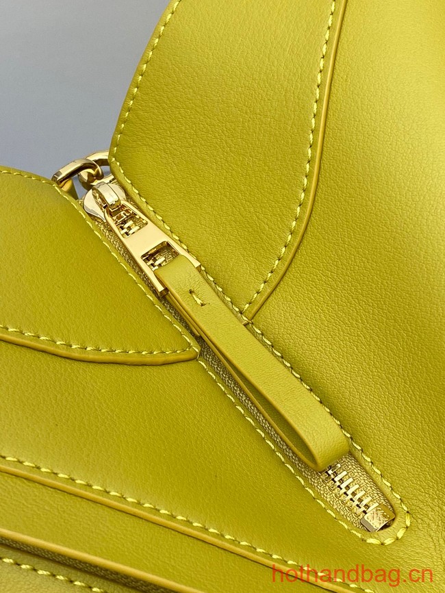 Loewe Classic Satin cow leather Hammock bag 96553 yellow