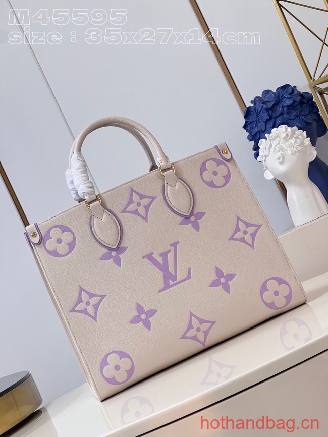 Louis Vuitton OnTheGo MM M45595 Beige&Light purple