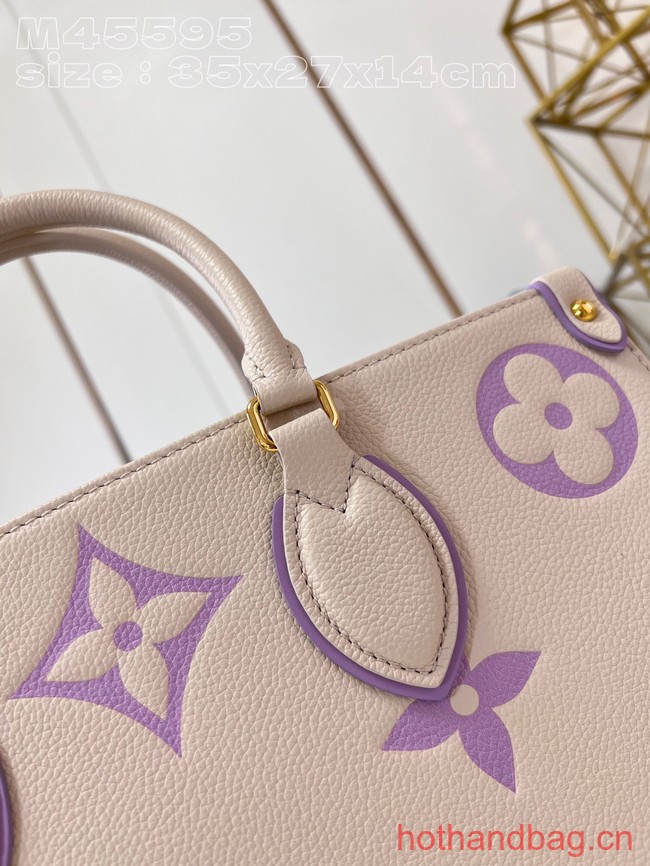 Louis Vuitton OnTheGo MM M45595 Beige&Light purple