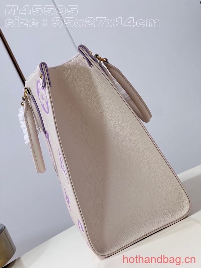 Louis Vuitton OnTheGo MM M45595 Beige&Light purple