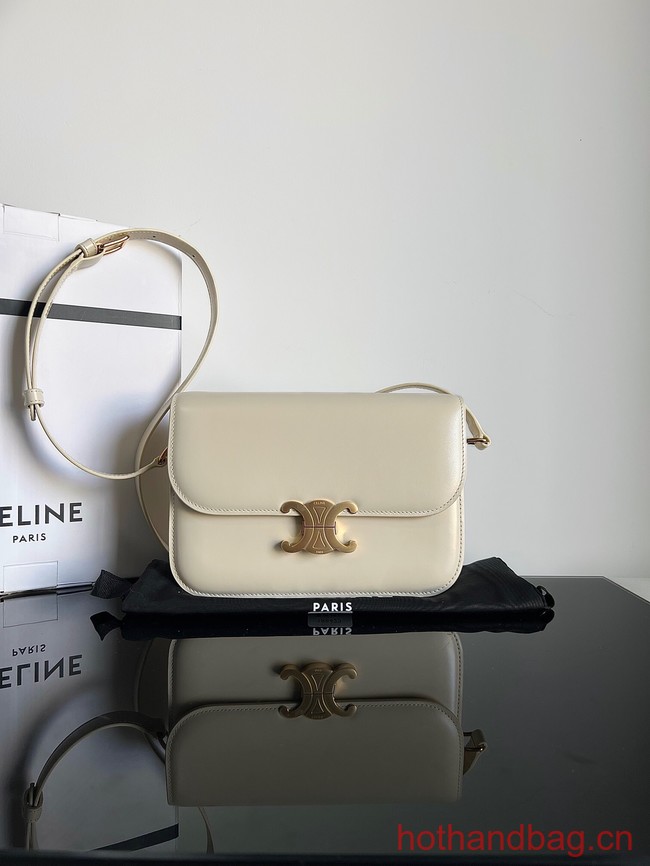 Celine CLASSIQUE TRIOMPHE BAG IN SHINY CALFSKIN 187363 NUDE