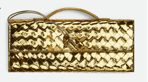 Bottega Veneta Long Clutch Andiamo With Handle 741511 gold