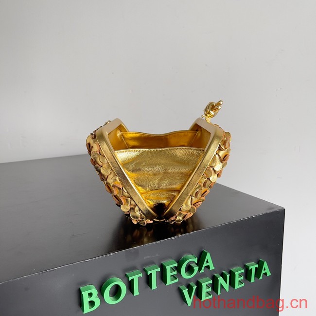 Bottega Veneta KnotIntreccio lamina leather 717622 Gold&Gold finish